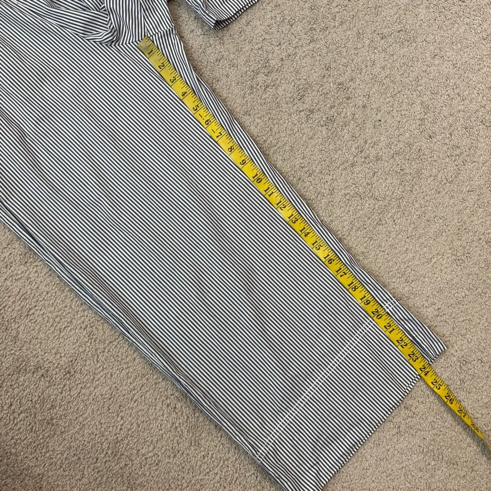 Striped Wrap Jumpsuit in Light Gray